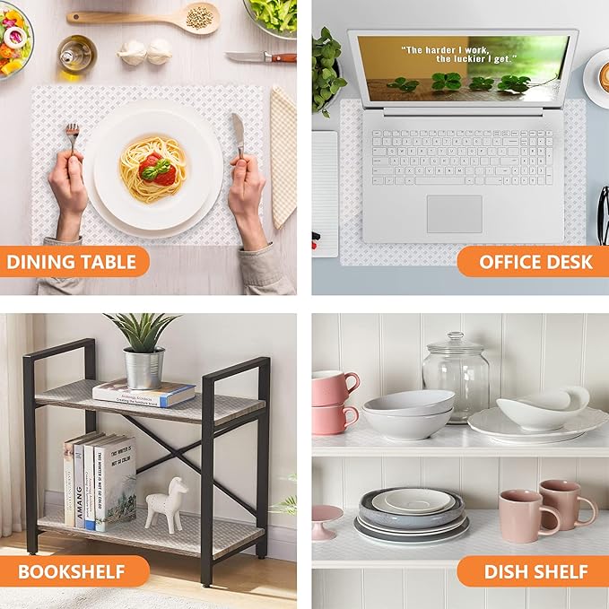 Shelf Liners for Kitchen Cabinets Refrigerator Liners Waterproof & Oil-Proof Kitchen Cupboard Liner Non-Slip Drawer Mats EVA Material Non Adhesive Fridge Liner for Shelves -Clear 17.5 x 393.7 Inches - Image 2