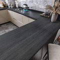 WESTICK Wooden Peel and Stick Countertops Waterproof Wood Contact Paper Self Adhesive Black Wood Peel and Stick Wallpaper Wooden Grian Vinyl Wrap for Tables Counter Top Kitchen Cabinets 15.8" x 78" by WESTICK