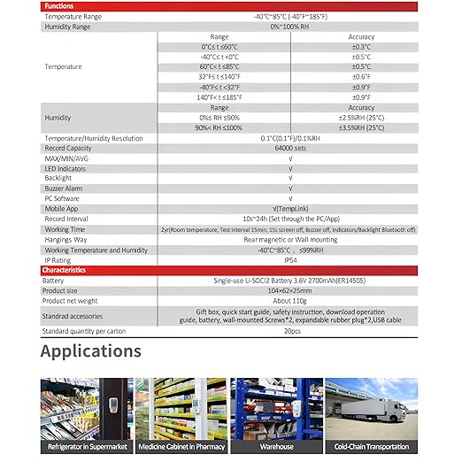 UNI-T UNI-Trend A56 BT/A57 BT Temperature Humidity Datalogger;64000 Data Storage/Bluetooth to PC Communication(A56 BT) - Image 8