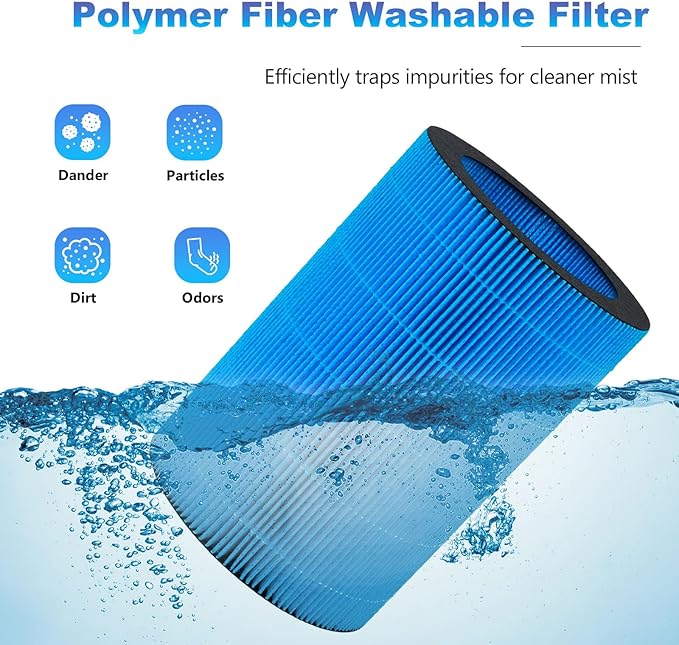 Harbery Washable Humidifier Filter (2-Pack) - Compatible with Lamon MistZero, MistZero B, MistZero S Evaporative Humidifiers, Polymer Fiber Replacement Filter - Image 2