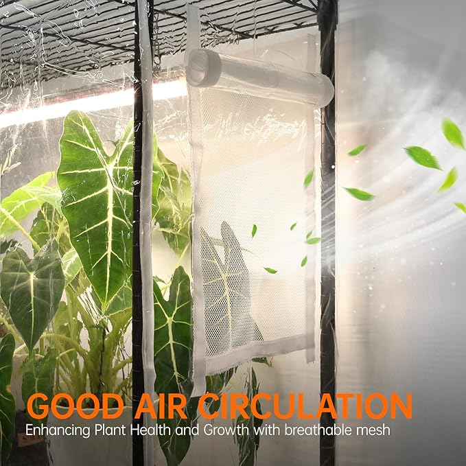 Bstrip Indoor Greenhouse with Grow Light, Mini Green House with 5 Pack T8 Full Spectrum Plant Lights, Plant Shelf with Tent for Indoor Plant, Seed Starting, Seed Tray, 29.5"x13.8"x71" - Image 6