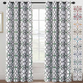 H.VERSAILTEX Blackout Curtains 84 inch Length 2 Panels Set Thermal Curtains & Drapes Window Treatment Noise Reducing Geometric Modern Grommet Living Room Curtains for Bedroom - Ivy and Gray by HVERSAILTEX