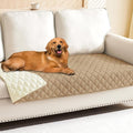 Smiry Waterproof Dog Bed Cover Pet Blanket, Soft Washable Dog Blanket for Furniture Bed Couch Sofa Reversible, Checkered (30"x90", Camel/Beige) by Smiry