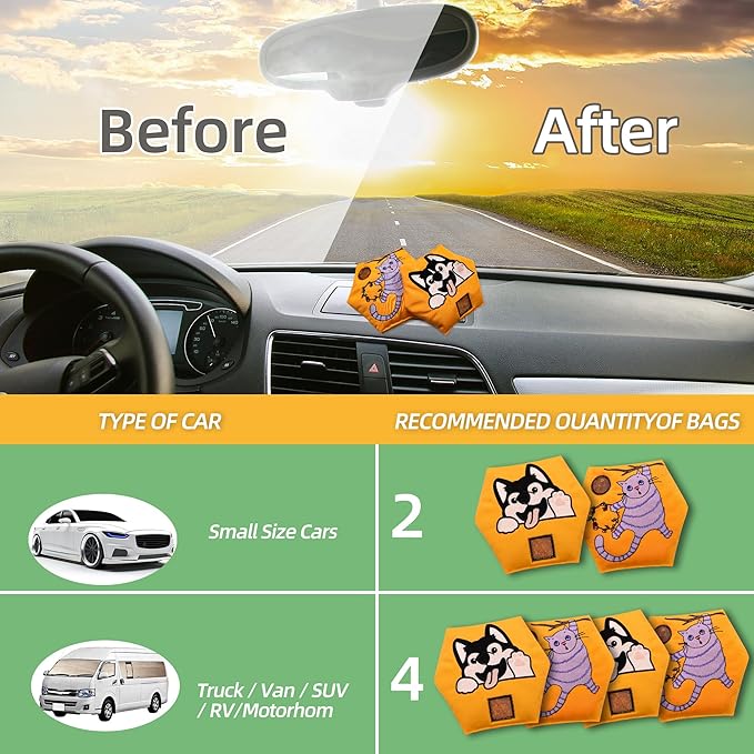 600g 2pcs Rechargeable Desiccant Packs for Storage, Color Indicating Silica Gel Packets Moisture Absorbers with Transparent Window, Reusable Dehumidifier Bags for Gun Safe Closet Basement Car - Image 2