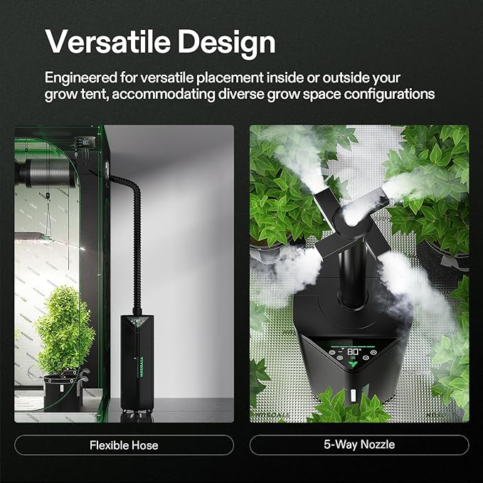 VIVOSUN P426 48"×24"×72" PRO Grow Tent and AeroStream H19 Intelligent Environmental 19L Humidifier with Temp & Humidity Probe, Top Control Panel, Smart Remote Control, Designed Specifically for Use wi - Image 9