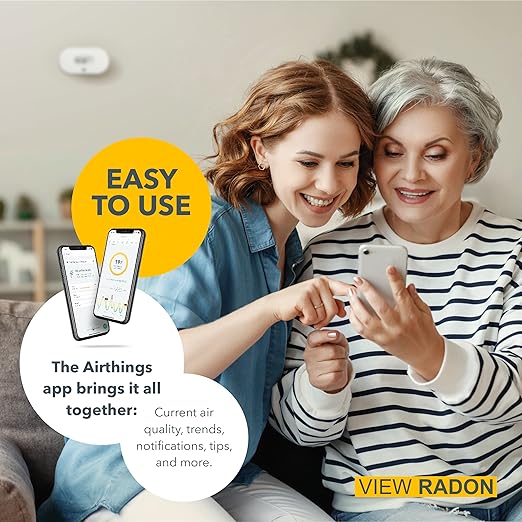 Airthings 2989 View Radon - Radon Monitor with Humidity & Temperature Detector - Battery Powered Mobile APP, WiFi, Alerts & Notifications - Image 7