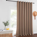 NICETOWN Patio Blackout Curtain Panels - Extra Wide Curtains, Sliding Door Insulated Drape, Privacy Room Divider Curtain for Hall Room (Cappuccino, 100 x 108 Inch) by NICETOWN