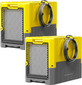 190Pints Commercial Dehumidifier for Basements with Pump Drain Hose, LGR Dehumidifiers with Wheels, Crawl Space Dehumidifier for Basement, Warehouse and Garages Up to 6000Sq, Yellow-2026 Upgraded-2PC by BSMTEK