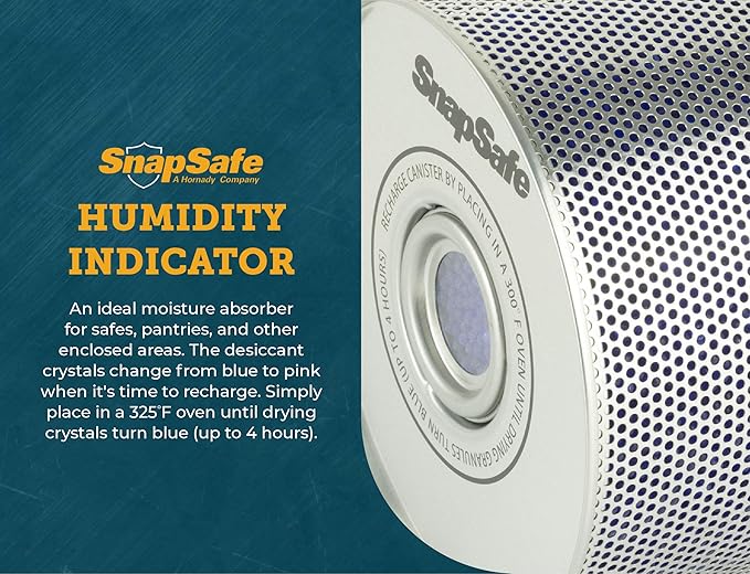 SnapSafe Reusable Canister Dehumidifier, 75902 - Portable, Easy to Use Moisture Absorbers for Gun Safes & Cabinets - Prevent Moisture Damage for Gun Safe Accessories, Firearms in Your Gun Vault - Image 5