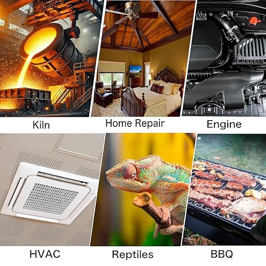 50:1 Infrared Thermometer Temperature Gun, -58°F to 1796°F Digital Laser Temp Gun for Cooking, Pizza Oven, BBQ, Fridge IR Thermometer Gun for HVAC, Engine, and Industrial Use - Image 9