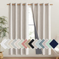 NICETOWN Brich Vintage Open Linen Weave Flax Thermal Curtains, 100% Blackout Curtains 72" Long for Dining Room, Soundproof Window Treatment Drapes for Hall Room, 52" Wide Per Panel, Set of 2 by NICETOWN