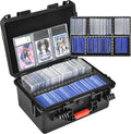 Sports Card Case Storage Box: Trading Cards Storage Box for PSA Graded Cards Holder and Top Loaders, Baseball Sport Card Storage Boxes, Waterproof Hard Case with 6 Dividers for Top Loaders Card (300+) by HOSOCASE