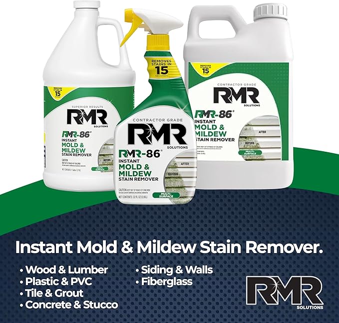 RMR-86 Instant Mold Stain and Mildew Stain Remover Spray - Scrub Free Formula, 2.5 Gallon (320 Fl Oz) - Image 8