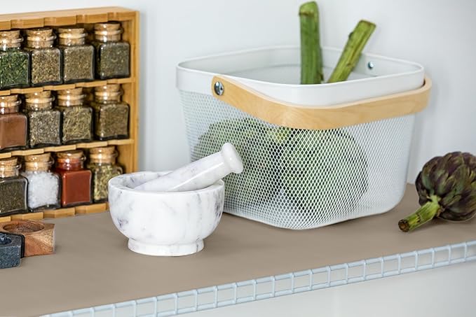 EasyLiner with Clorox Solid Grip Shelf Liner - Easy to Cut & Install for Closet, Pantry, Wire Shelves, Kitchen Cabinets - Non Adhesive Non Slip Shelf Liner - 20" x 6 ft. - 6 Roll Project Pack - Beige - Image 3