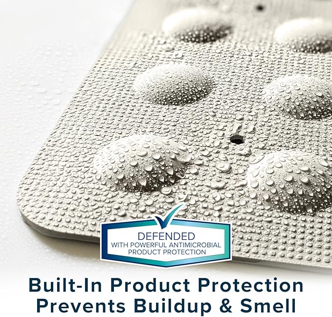 SlipX Solutions Square Natural Rubber Shower Stall Mat, 21” x 21”, Non Slip Safety, Built-in Product Protection, 140 Power Grip Suction Cups, Center Drain Hole, Tan - Image 5