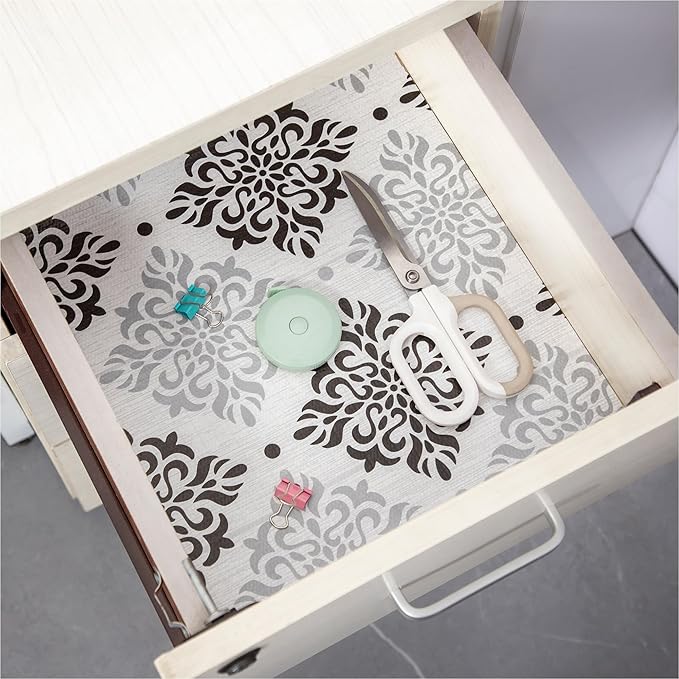 12" W x 120" L Floral Drawer and Shelf Liner for Cabinets, Non-Adhesive Strong Grip Non-Slip Flower Shelf Cabinet Kitchen Shelf Liners for Kitchen Cabinets - Image 8