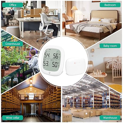 Indoor Outdoor Thermometer Wireless, Outside Digital Thermometer Humidity with IP66 Waterproof Sensor, LCD Backlight, Max/Min Trend, Wireless Humidity Gauge for Home Room Greenhouse,Patio - Image 6