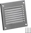 2x2 Vent Cover (Duct Opening) - HVAC Return Air Grille for Wall and Ceiling - Stainless Steel AC Vent Cover with Mesh - Rectangular Ventilation Register - Overall Size: 3.94" W x 3.94" H by TURvent