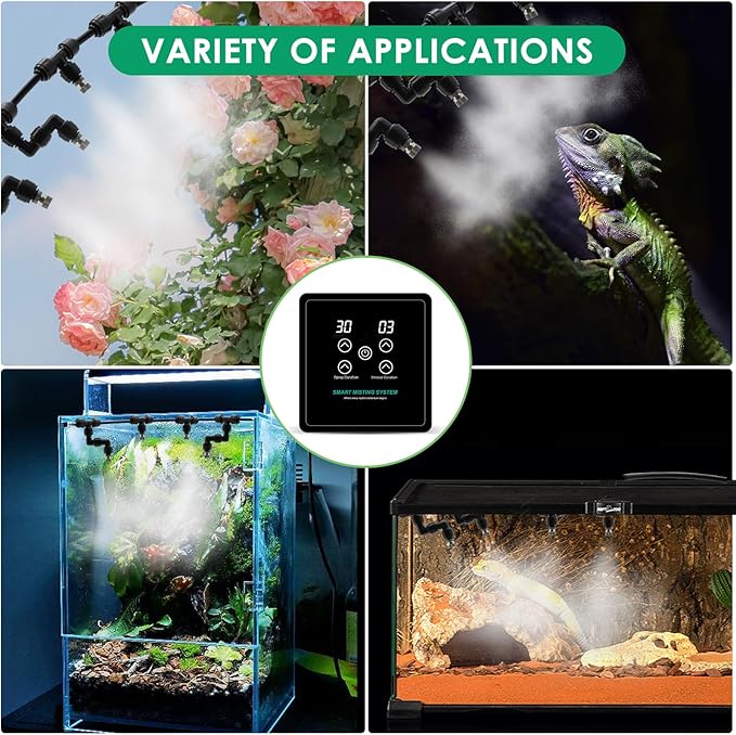 Automatic Reptile Mister Humidifier with Timer,Programmable Terrarium Reptile Mister System for Chameleons, Snakes,Frogs,Turtles & Lizards - Smart Spray Control - Image 6
