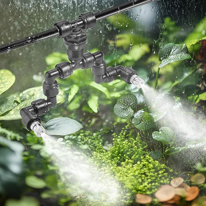 CozyCabin Double Reptile Mister Nozzles, 1/4'' Reptile Misting Spray Nozzle 360 Degree Adjustable Detachable Nozzle - Fine Mist Fogger for Terrarium, Aquarium Rainforest - Image 5