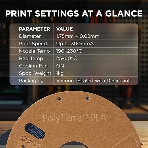 Polymaker Matte PLA Filament Army Blue 1.75mm 1kg 3D Printing Filament, PolyTerra 3D Printer PLA Filament - Image 6