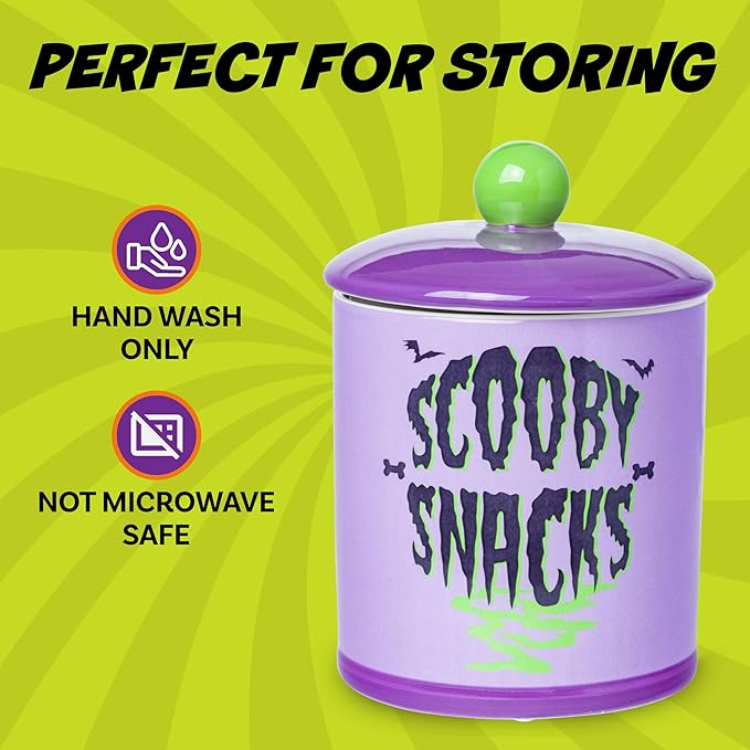 Silver Buffalo Scooby Doo Scooby Snacks Spooky Ceramic Cookie Snack Jar (Large) - Image 4