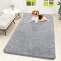 OLANLY Dog Door Mat for Muddy Paws 59x32, Absorbs Moisture and Dirt, Absorbent Non-Slip Washable Doormat, Quick Dry Chenille Mud Mat for Dogs, Entry Indoor Entryway Carpet for Inside Floor, Light Grey by OLANLY