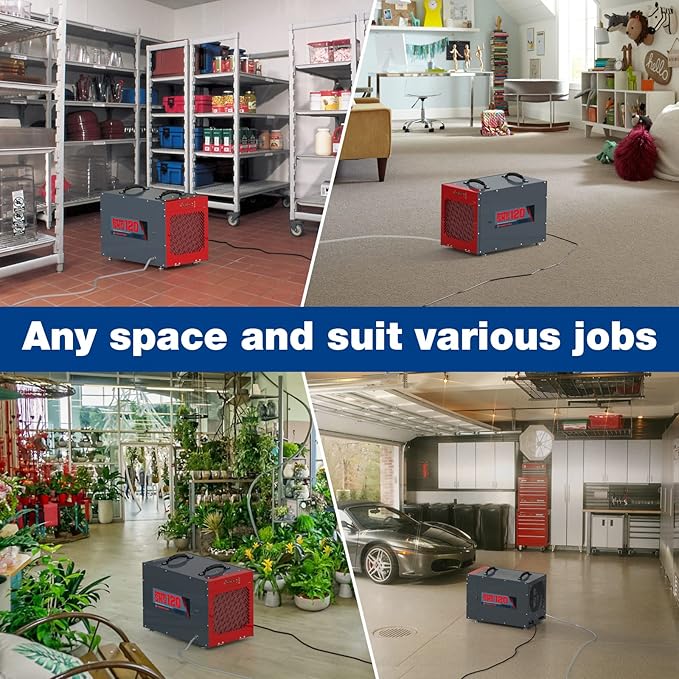 Abestorm 235 Pint Commercial Dehumidifiers for Crawl Space, Basement, Whole Homes up to 3,300 sq. ft, Water Damage Restoration Equipment with Pump and Drain Hose - Image 7
