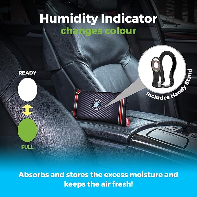 Car Dehumidifier Mega Pack - Absorbs Moisture & Condensation - 100% Leakproof - Reusable (2.2lbs/1kg) - Image 4