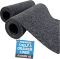 Drymate Premium Luxury Shelf & Drawer Liner, Thick Cushioned Fabric, Non-Adhesive, Absorbent, Waterproof, Slip-Resistant, Liners for Kitchen Cabinets, Cupboards (USA Made)(11”x50”)(2-Pack)(Charcoal) by Drymate
