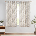 jinchan Linen Blend Curtain Floral Curtains for Living Room 63 Inch Length Black Printed Curtain Rod Pocket Back Tab Farmhouse Peony Flower Patterned Drapes Bedroom Window Curtains Set 2 Panels by JINCHAN
