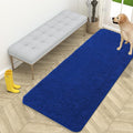 OLANLY Dog Door Mat for Muddy Paws 59x24, Absorbs Moisture and Dirt, Absorbent Non-Slip Washable Doormat, Quick Dry Chenille Mud Mat for Dogs, Entry Indoor Entryway Carpet for Inside Floor, Royal Blue by OLANLY