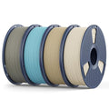 Matte PLA Filament 1.75mm, 4kg(8.8lbs) SUNLU 3D Printer Filament, Matte Surface Texture, No Clogging, Less Brittle, BoneWhite+Oceanblue+Oak+Clay by YOOPAI