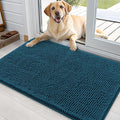 OLANLY Dog Door Mat for Muddy Paws 36x24, Absorbs Moisture and Dirt, Absorbent Non-Slip Washable Doormat, Quick Dry Chenille Mud Mat, Entry Indoor Entryway Carpet for Inside Floor, Atlantic Blue by OLANLY