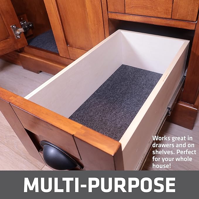 Drymate Premium XL Under Sink Mat, Waterproof Cabinet Protection Mats for Kitchen & Bathroom, Absorbent Shelf Liners, Slip-Resistant, Machine Washable (USA Made)(24”x59”)(Charcoal)(12-Pack) - Image 5