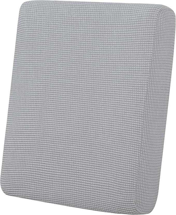 Easy-Going Stretch Chair Cushion Cover Sofa Cushion Furniture Protector Sofa Seat Sofa Slipcover Sofa Cover Soft Flexibility with Elastic Bottom(Chair Cushion, Silver Gray) by Easy-Going