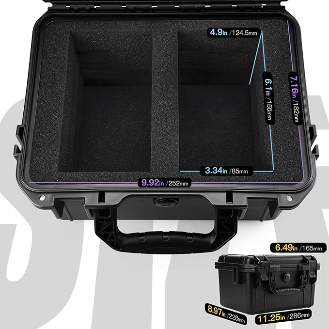 QINGUANG Graded Card Storage Box,Trading Card Case with 4 Foam Dividers,IP67 Waterproof PSA Slab Case for PSA/CSG/CGC/SGC/BGS Top Loaders Sports Cards - Image 2