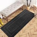 PURRUGS Dirt Trapping Door Mat 24" x 59", Non-Slip/Skid Machine Washable Entryway Rug, Dog Doormat, Super Absorbent Welcome Mat for Muddy Wet Shoes and Paws, Charcoal by PURRUGS