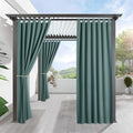 RYB HOME Teal Blue Outdoor Curtains 95 inches Long Blackout Thermal Insulating Curtains for Patio Pergola Gazebo Pavillion Garden Garage Pool, W 52 x L 95, 1 Panel by RYBHOME