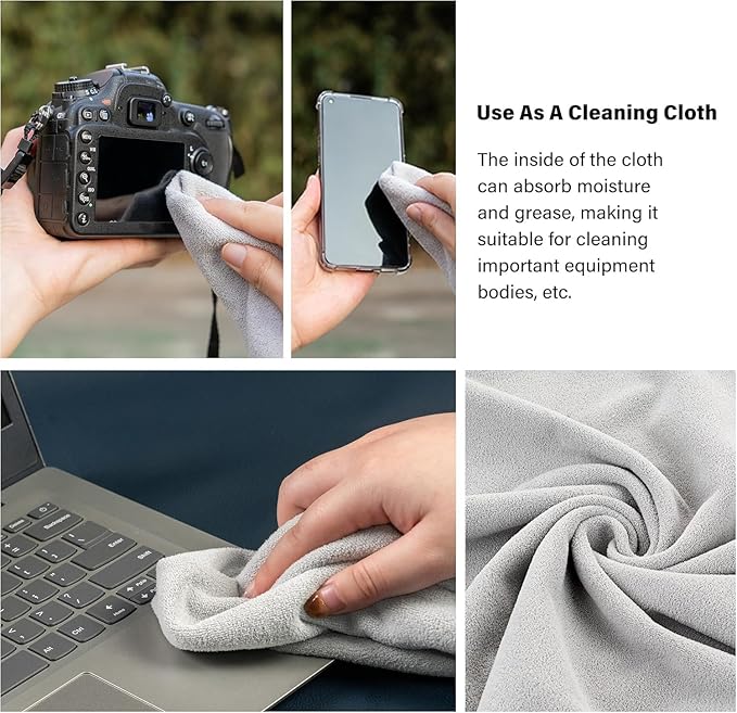 3pcs Pack Camera wrap, Protective Wrap, Magic Self-Adhesive Cloth, Anti-scratch Lens Camera Wrap, Folding, Washable, Lens pouches, Soft cloth with a sticky for camera - Image 7