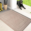 PURRUGS Dirt Trapping Door Mat 20" x 31.5", Non-Slip/Skid Machine Washable Entryway Rug, Dog Doormat, Super Absorbent Welcome Mat for Muddy Wet Shoes and Paws, Beige by PURRUGS