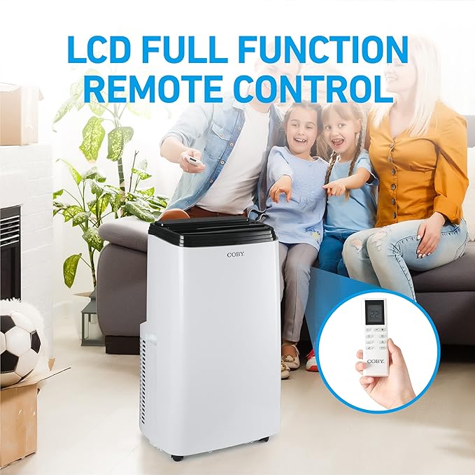 Coby CBPAC815H 4-in-1 AC Unit, Heater, Dehumidifier & Fan, 12,000 BTUs Portable-air-conditioners, White - Image 4