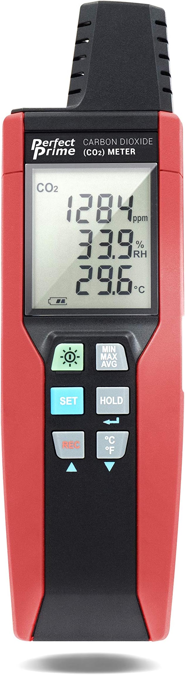 PerfectPrime CO2512, High Concentrate (30,000 ppm) Indoor Air Quality Meter USB CO2 CARBON DIOXIDE Air Temperature Humidity DataLogger by PerfectPrime