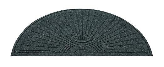 Guardian EcoGuard Diamond Fan Indoor Wiper Door Mat, Recycled Plactic and Rubber, 4', Charcoal Black - Image 6
