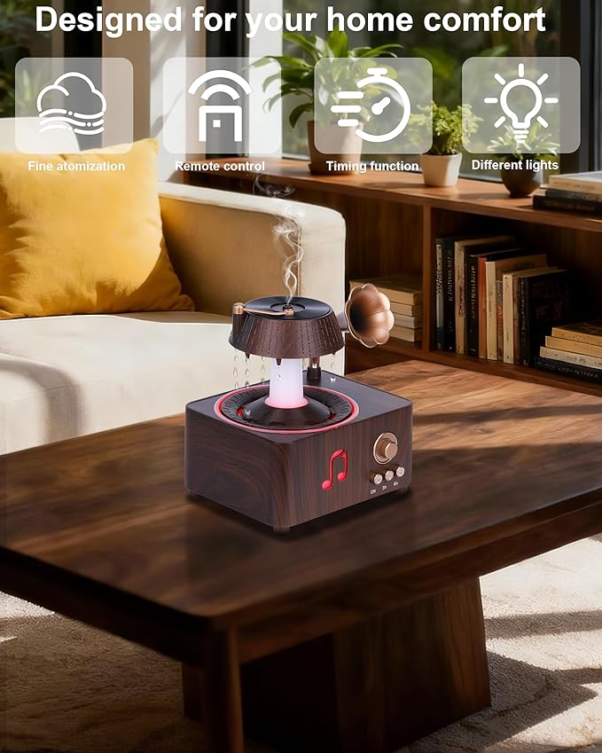Essential Oil Diffuser, Humidifiers For Bedroom, 250ml Cool Mist Rain Diffuser, 7 Colors LED Ambient Light & Auto Shut-Off When Water Runs Out, for Office, Study Room, Yoga, Relaxation & Home - Image 2