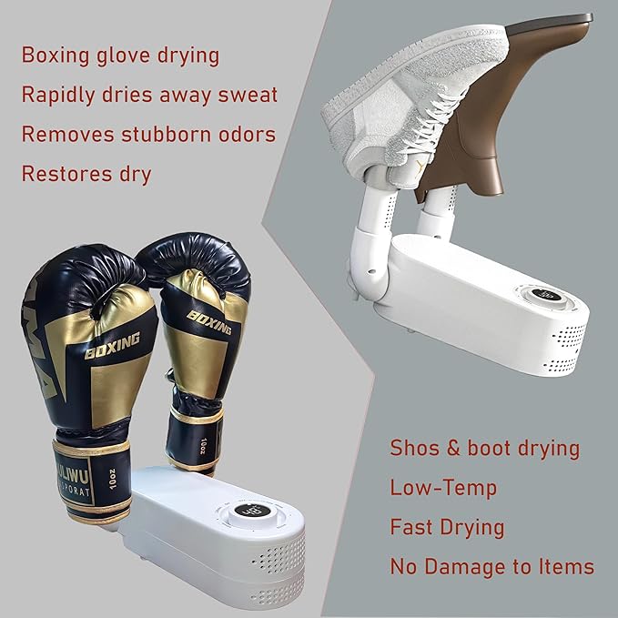 Boxing Glove Dryer, Boot & Shoe Dryer - Portable Foldable Drying Rack with Heat Blower & UV, Constant 118.4°F, 2-H Timer - Image 2