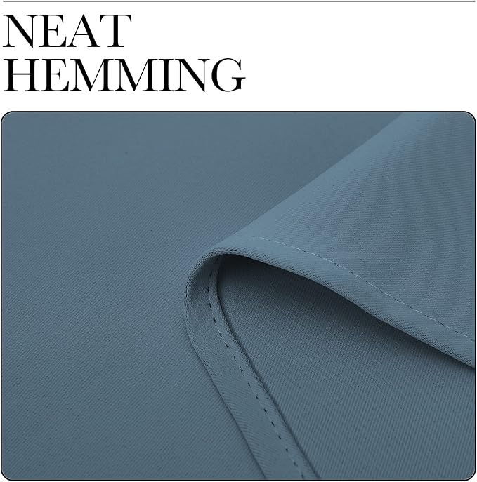 NICETOWN Sliding Door Curtains, Wide Thermal Blackout Patio Door Curtain Panel, Smoky Blue, W70 x L95, Sliding Door Drapes/Draperies with Grommet Top - Image 6