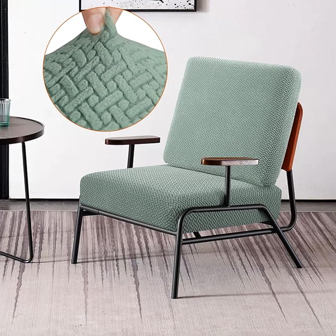 Fuloon Waterproof Couch Cushion Covers, Stretch Sofa Seat Cushion Slipcovers Solid Washable Furniture Protector Suitable for Armchair Loveseat Sofa (Sage Green, 2 Pieces) - Image 2