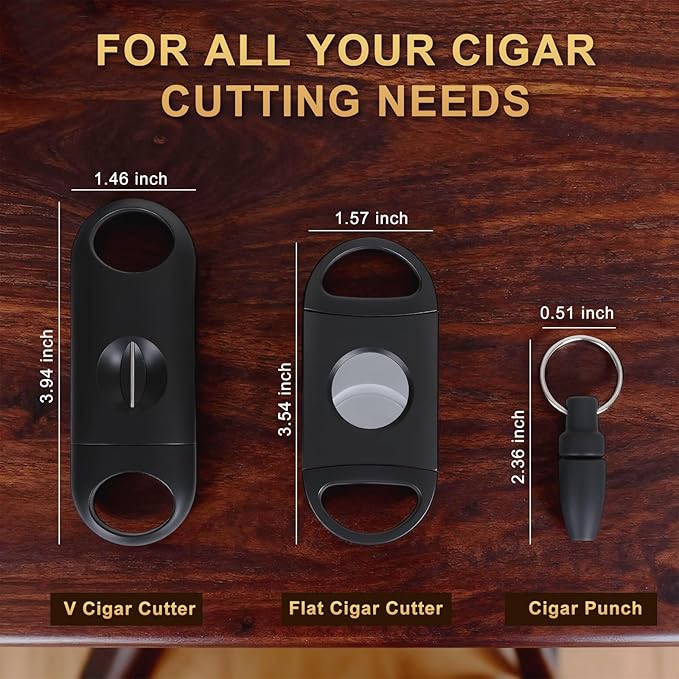Electric Humidor Cabinet with Precision Humidity Control & Digital Display | 65-Capacity Double Cedar Shelves, Glass Top & Accessory Drawer Father's Day Gift for Men Black - Image 5