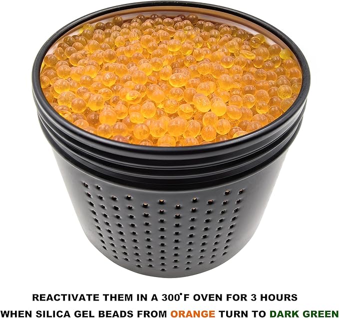 Gun Safe Dehumidifier 200g - Silica Gel Desiccant Canister, Moisture Absorber for Gun Cabinets & Safes, Protect 80 Cubic Feet, Black, Aluminum Shell - Image 4
